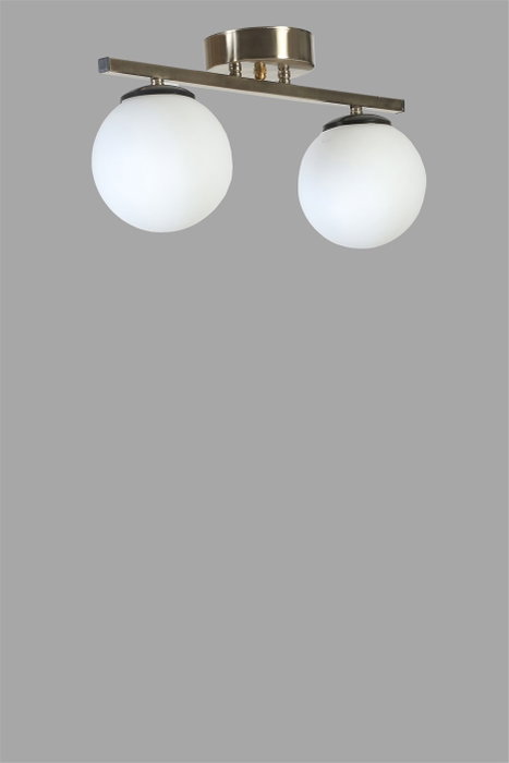 Opviq Lámpara de araña de 2 luces, Cromo mate y Blanco